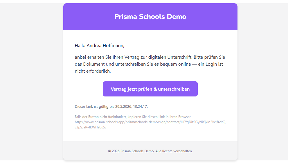 Prisma Schools, Verträge im Detail