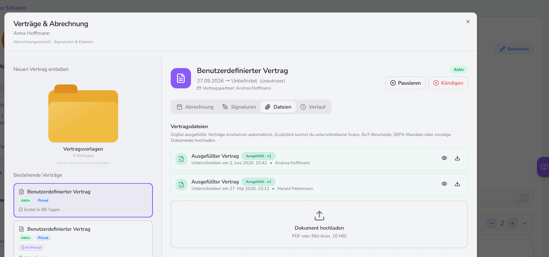 Automatisch archiviert, mit Erinnerung